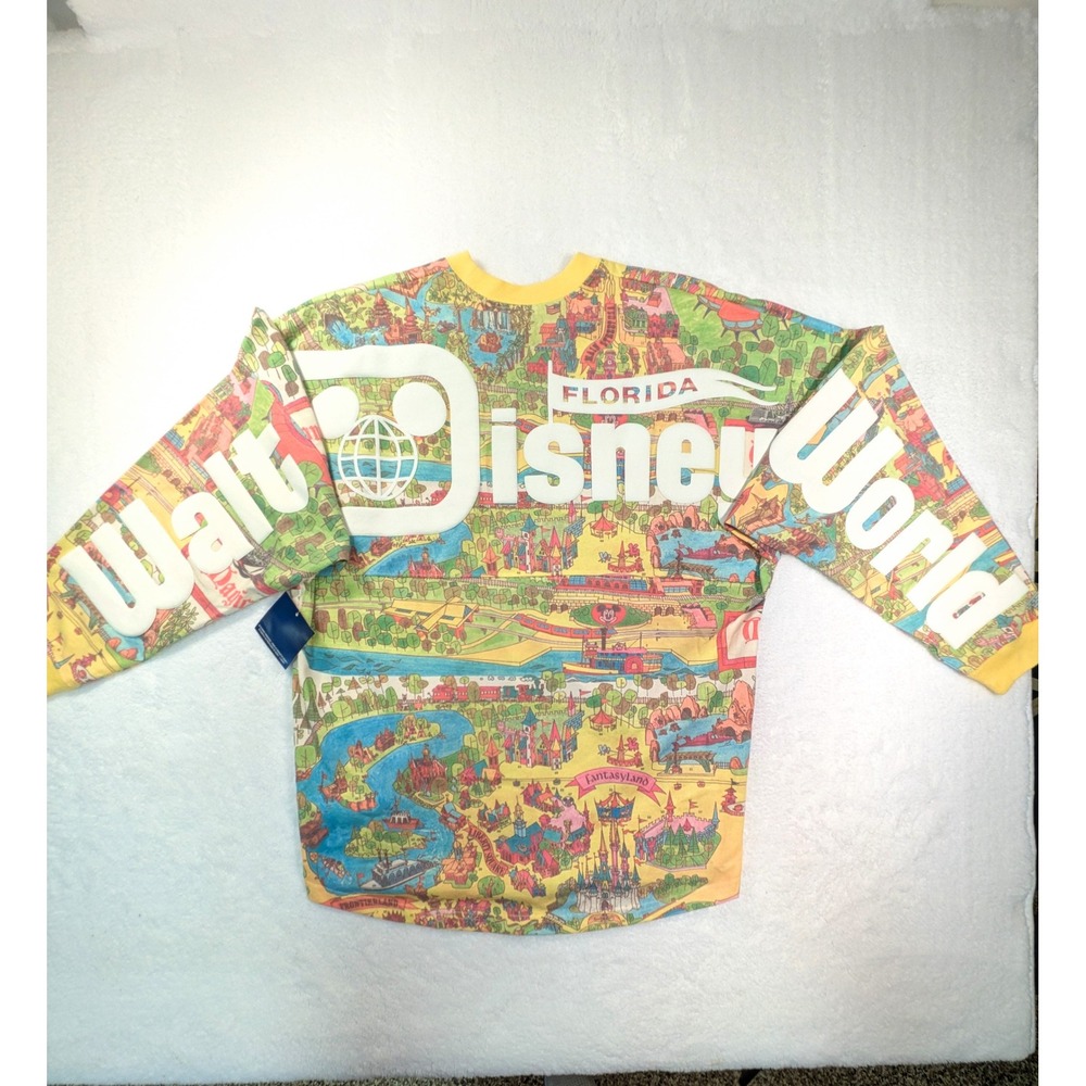 Walt Disney World Spirit Jersey Vault Collection Map Print Top‎